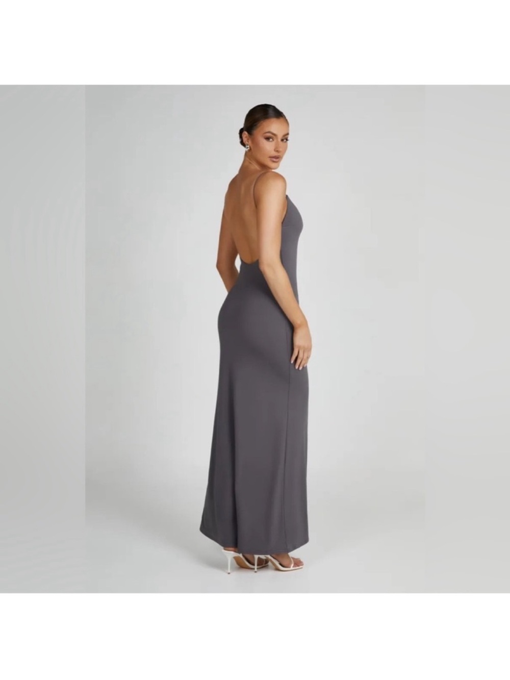 Grey MESHKI maxi dress - Picture 2 of 5